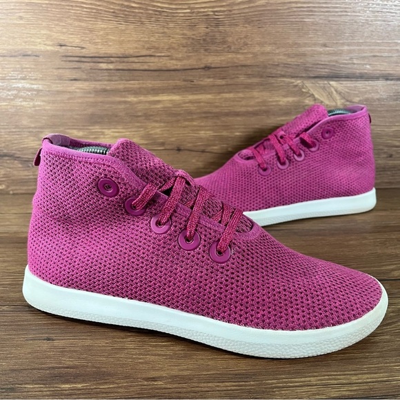 Allbirds Tree Toppers Pink High Top Sneakers Women’s Size 9 Lace Up Shoes - Picture 1 of 11